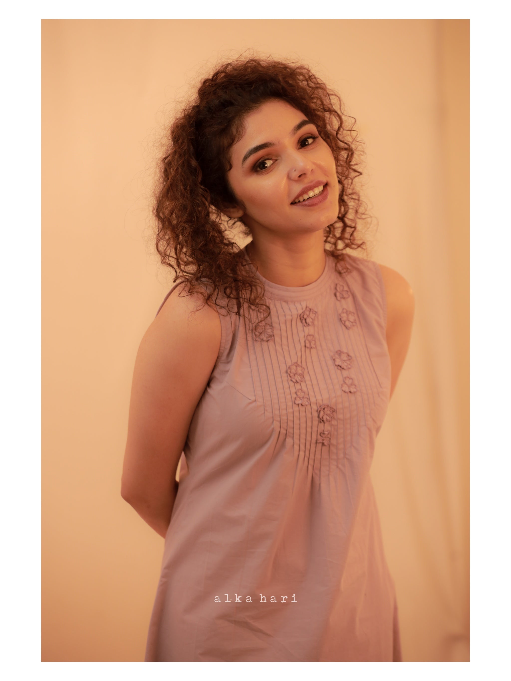 Mauve Floral Dress